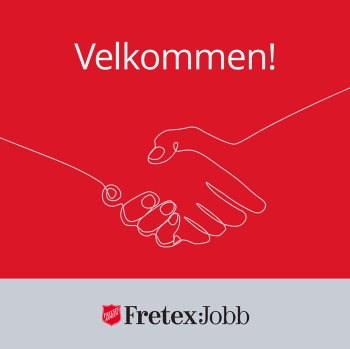 Velkomstskilt Fretex Jobb